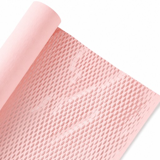 Rollo papel panal rosado