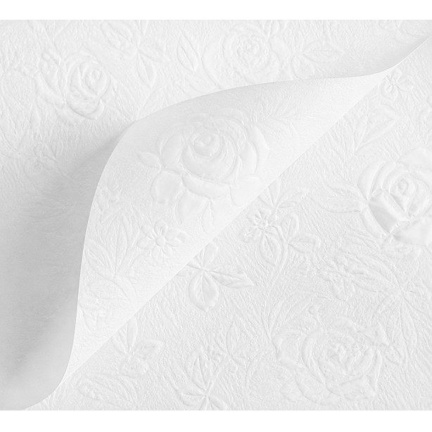 Papel coreano texturizado flor blanco