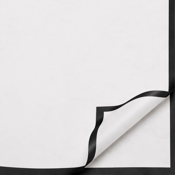Papel coreano blanco filo negro