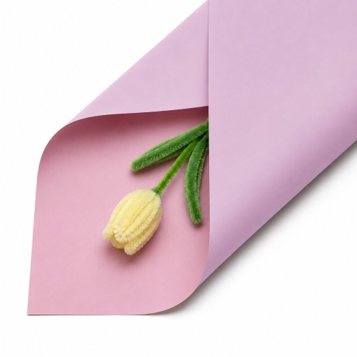 Papel coreano doble tono lila rosa