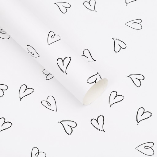 Papel coreano corazón blanco