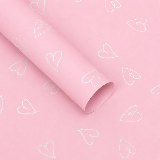 Papel coreano corazón rosado fuerte