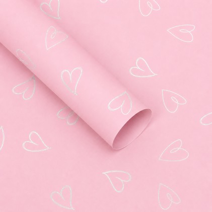 Papel coreano corazón rosado fuerte
