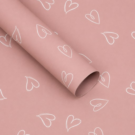 Papel coreano corazón palo rosa