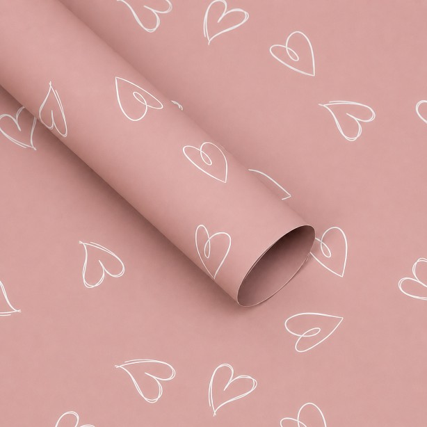 Papel coreano corazón palo rosa