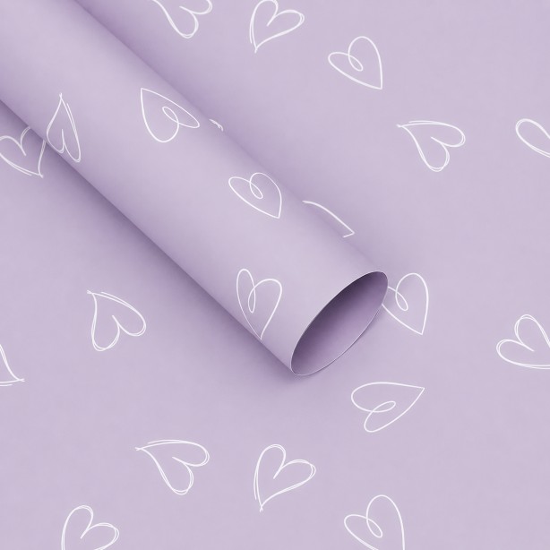 Papel coreano corazón lila