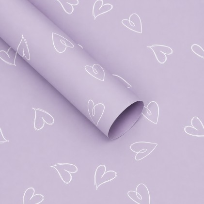 Papel coreano corazón lila