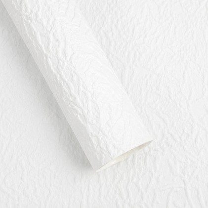 Papel coreano texturizado corrugado blanco