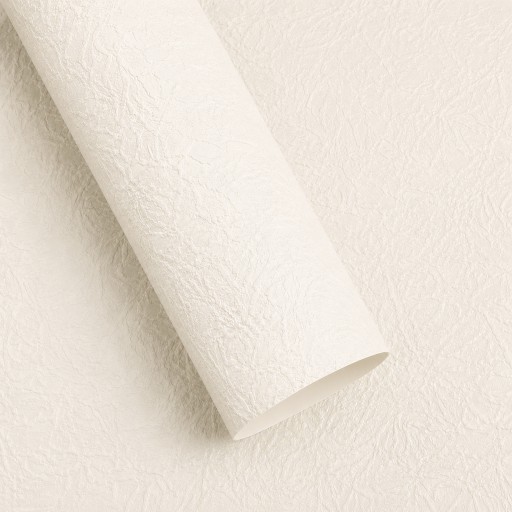 Papel coreano texturizado corrugado blanco crema