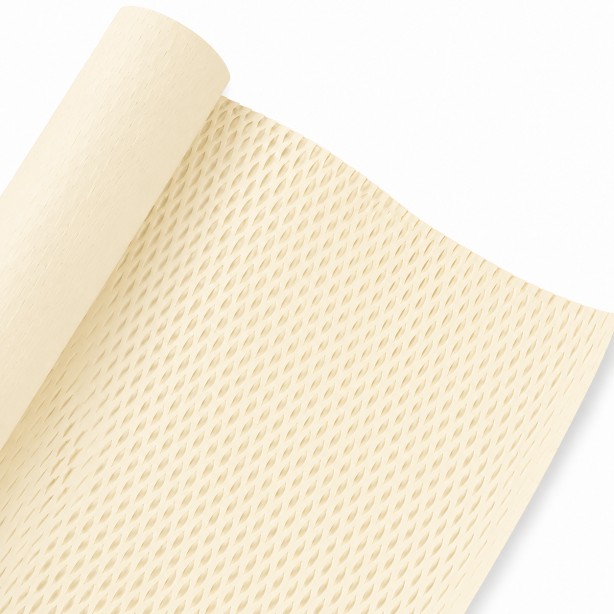 Rollo papel panal crema