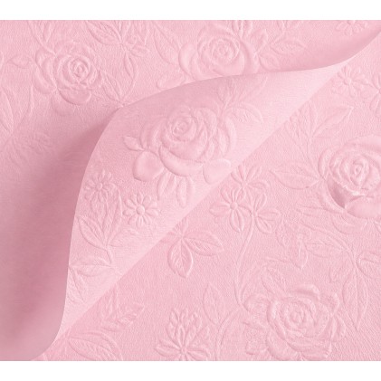 Papel coreano texturizado flor rosado