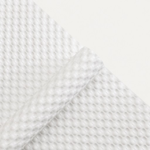 Papel coreano texturizado acolchado blanco