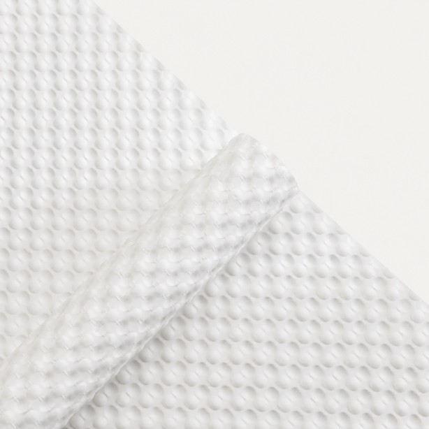Papel coreano texturizado acolchado blanco