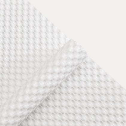 Papel coreano texturizado acolchado blanco