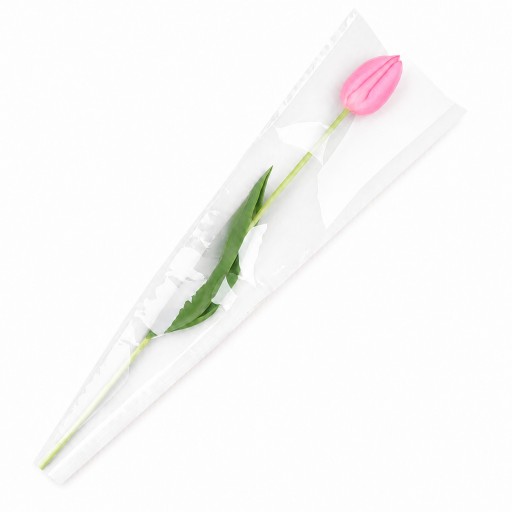Funda plástica flor blanco
