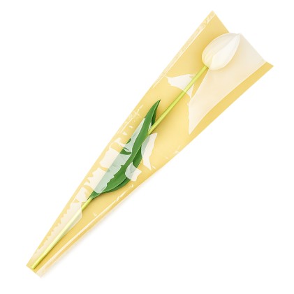 Funda plástica flor amarillo
