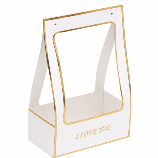 Caja de regalo para flores blanco