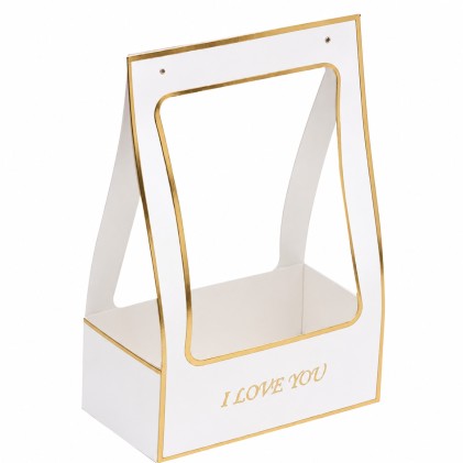 Caja de regalo para flores blanco