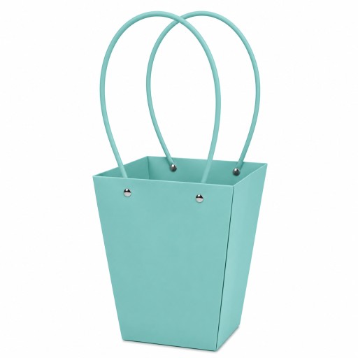 Cartera de regalo vertical para flores turquesa