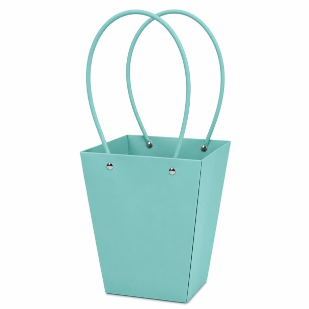Cartera de regalo vertical para flores turquesa
