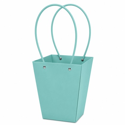 Cartera de regalo vertical para flores turquesa