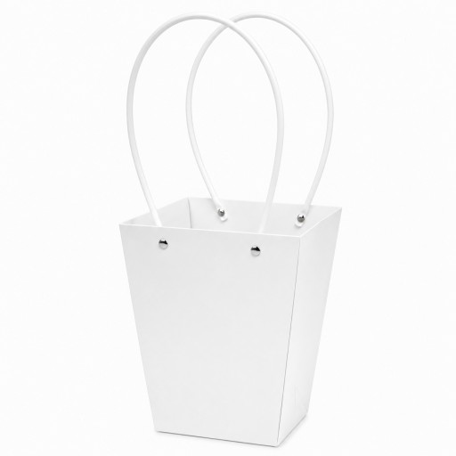 Cartera de regalo vertical para flores blanco