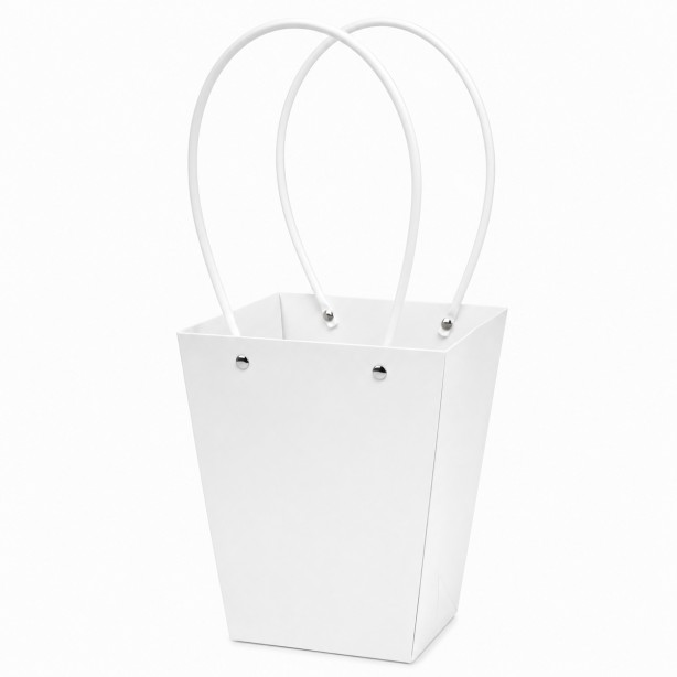 Cartera de regalo vertical para flores blanco