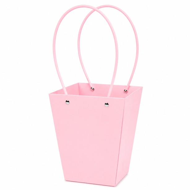 Cartera de regalo vertical para flores rosa pastel