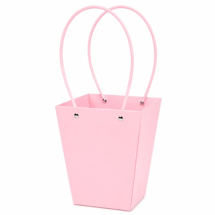 Cartera de regalo vertical para flores rosa pastel