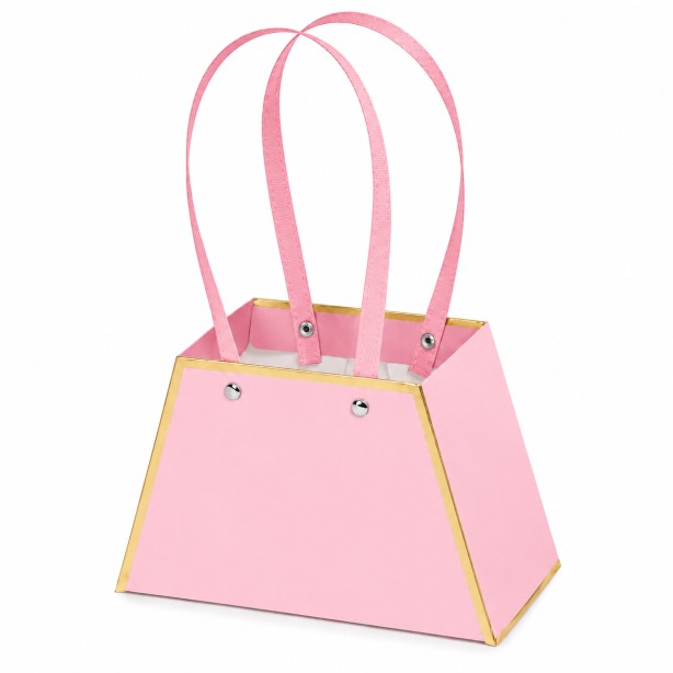 Cartera de regalo horizontal para flores rosado