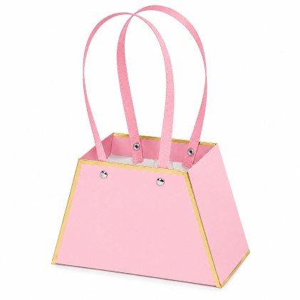 Cartera de regalo horizontal para flores rosado