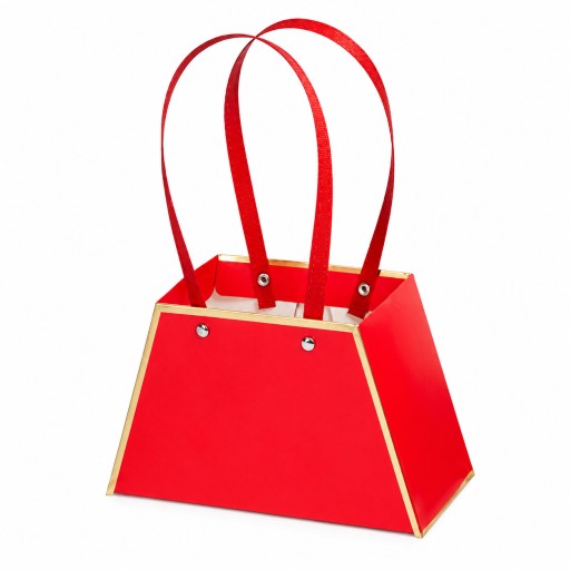 Cartera de regalo horizontal para flores rojo