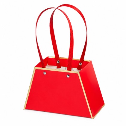 Cartera de regalo horizontal para flores rojo