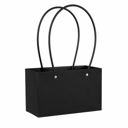Cartera de regalo rectangular para flores negro
