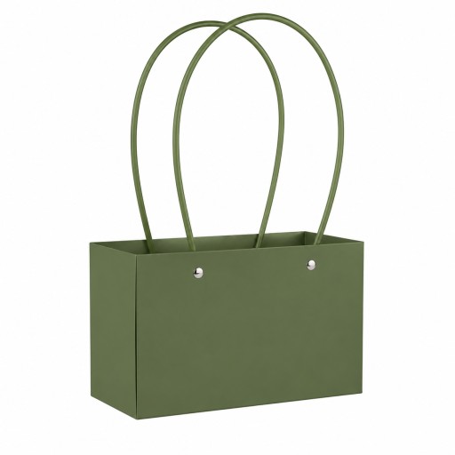 Cartera de regalo rectangular para flores verde