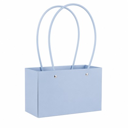 Cartera de regalo rectangular para flores celeste