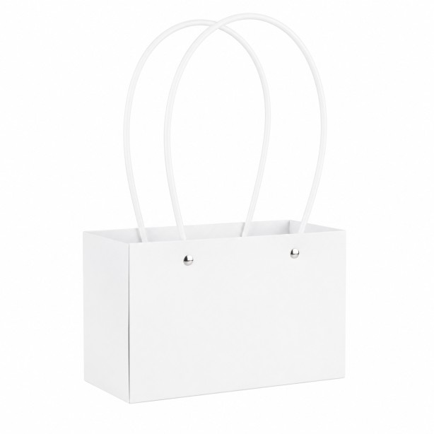Cartera de regalo rectangular para flores blanco