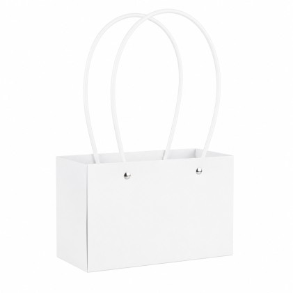 Cartera de regalo rectangular para flores blanco