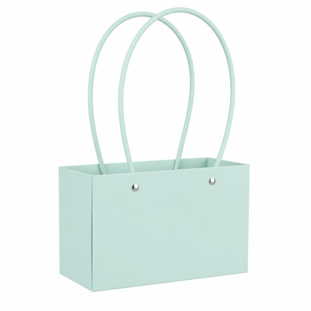 Cartera de regalo rectangular para flores menta