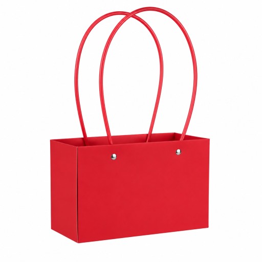 Cartera de regalo rectangular para flores rojo