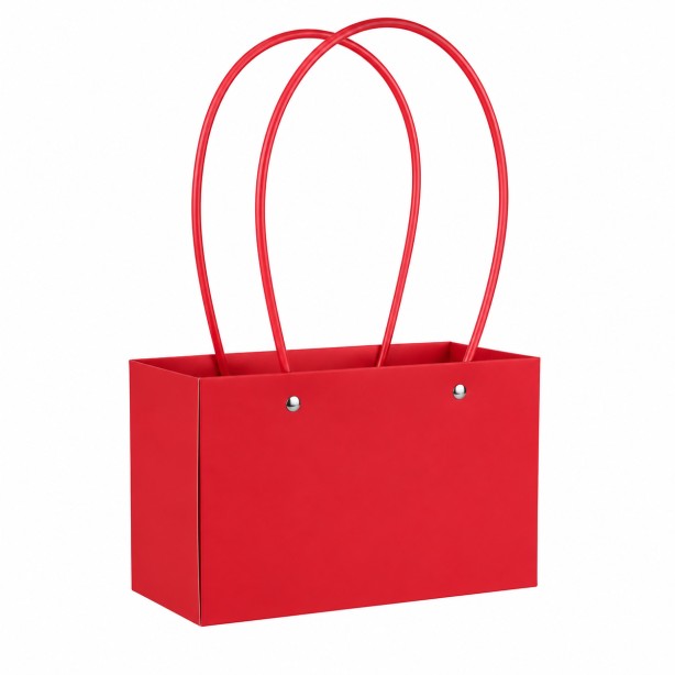 Cartera de regalo rectangular para flores rojo