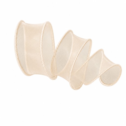 Cinta organza crema