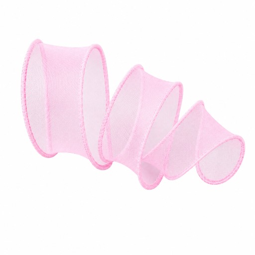 Cinta organza rosado