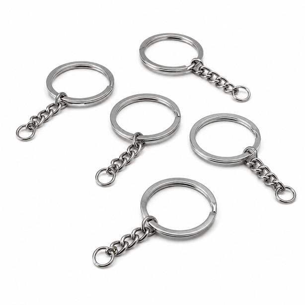 Paquete de argollas para llaveros (50 unidades)