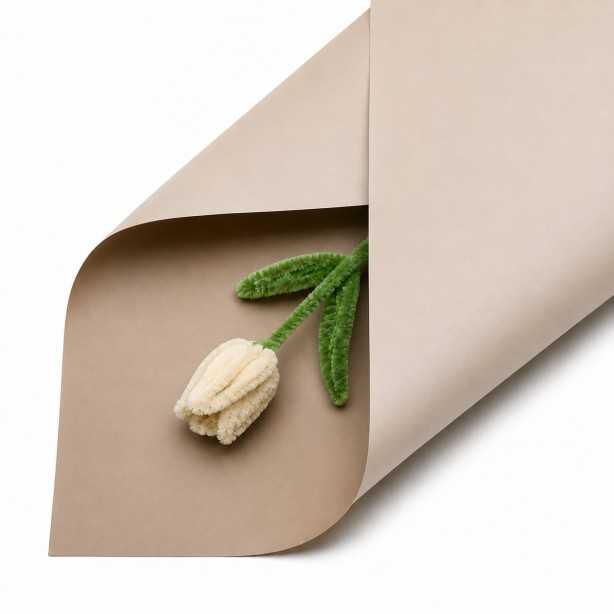 Papel coreano doble tono caqui capuccino