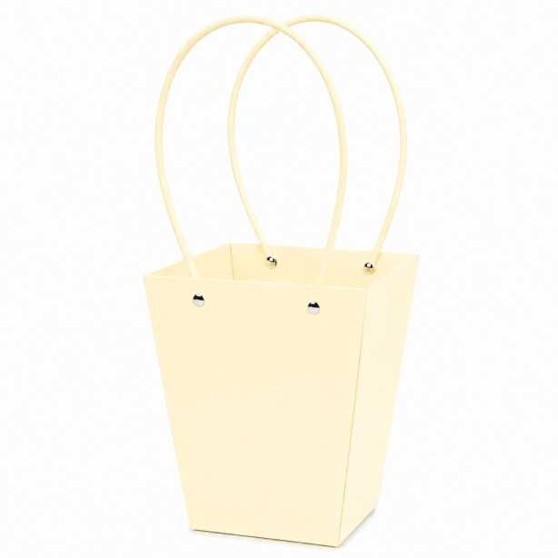 Cartera de regalo vertical para flores amarillo pastel