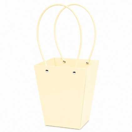 Cartera de regalo vertical para flores amarillo pastel