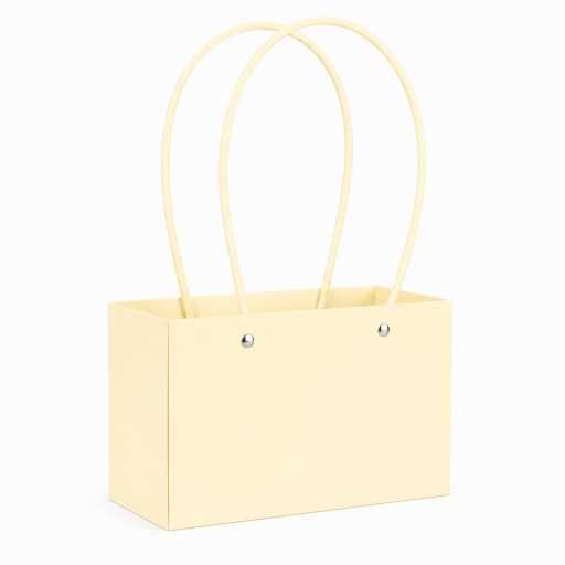 Cartera de regalo rectangular para flores amarillo pastel