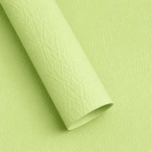 Papel coreano texturizado corrugado verde claro