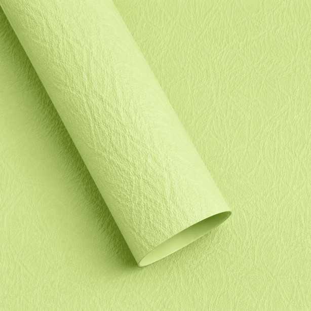 Papel coreano texturizado corrugado verde claro